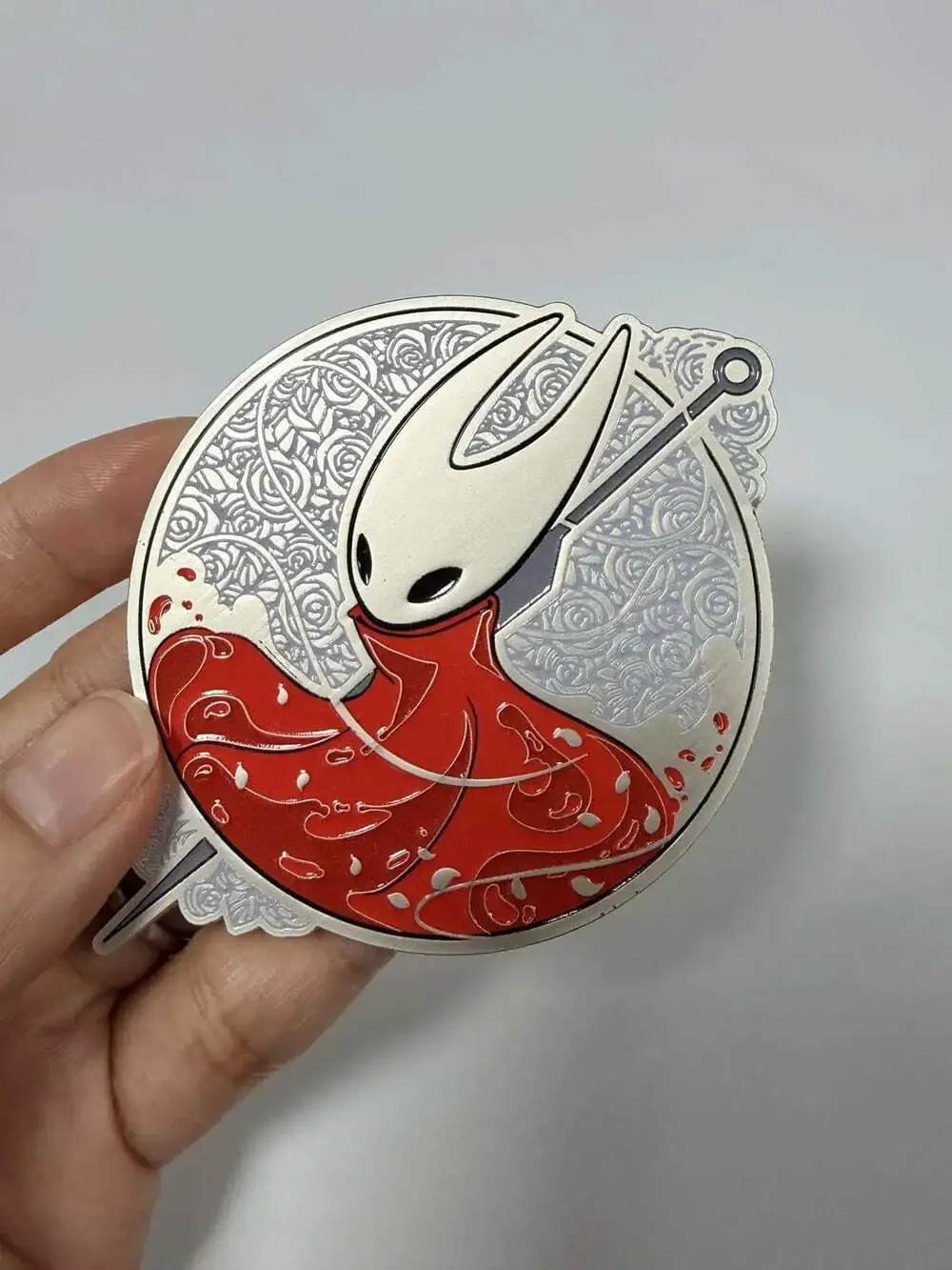Gaming Fridge Magnet | Baked Enamel Finish | Hollow Silksong Knight Hornet